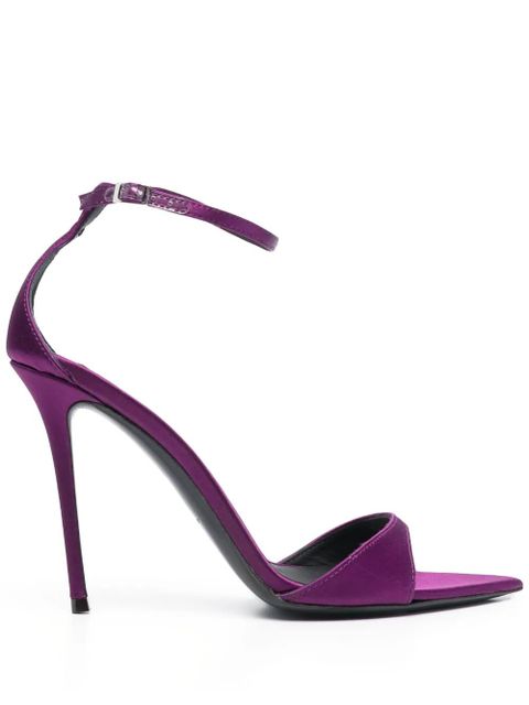 Giuseppe Zanotti 105mm pointed-toe satin pumps - Purple - zdjęcie produktu nr 1