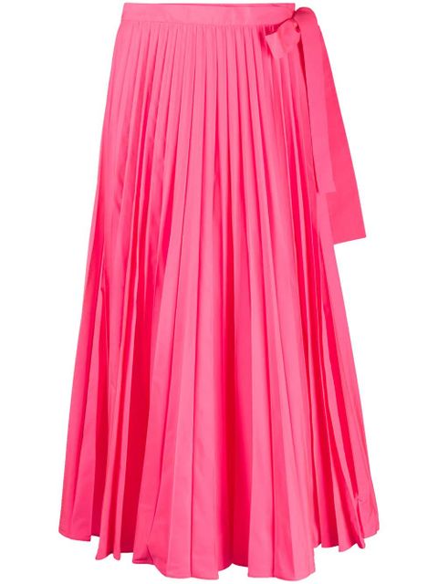 Valentino Garavani tied-waist pleated skirt - Pink - zdjęcie produktu nr 1