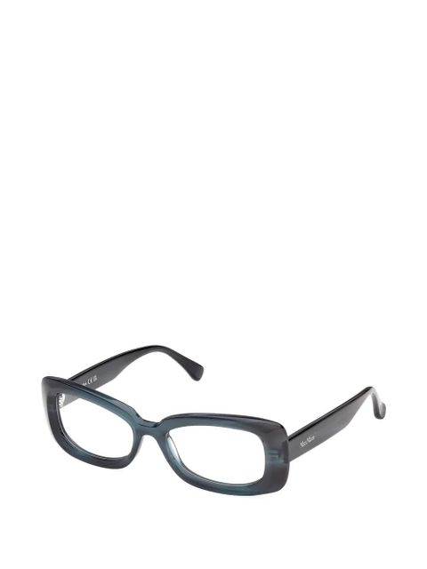 Max Mara Eyewear rectangle-frame glasses - Blue - zdjęcie produktu nr 2