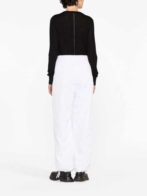Moncler high-waist straight-leg trousers - White