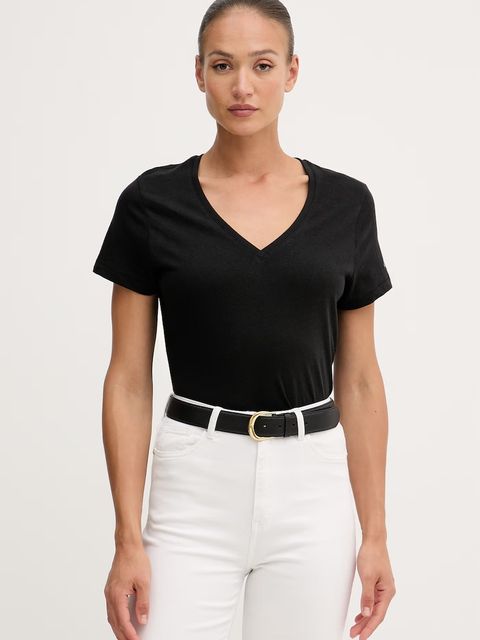 Tommy Hilfiger T-shirt damski z lnem - zdjęcie produktu nr 1