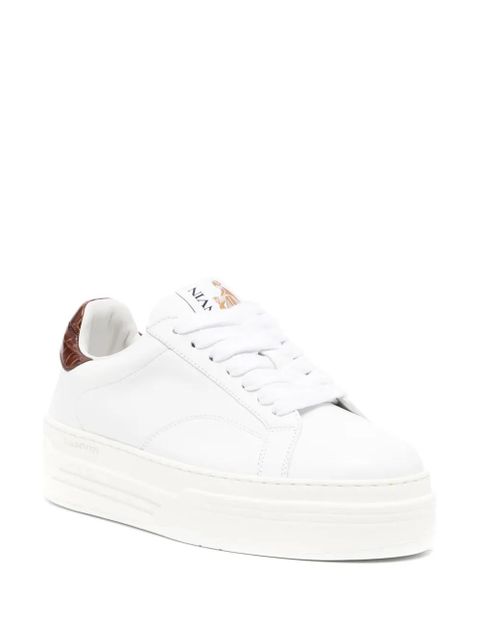 Lanvin DDB0 leather platform sneakers - White - zdjęcie produktu nr 2