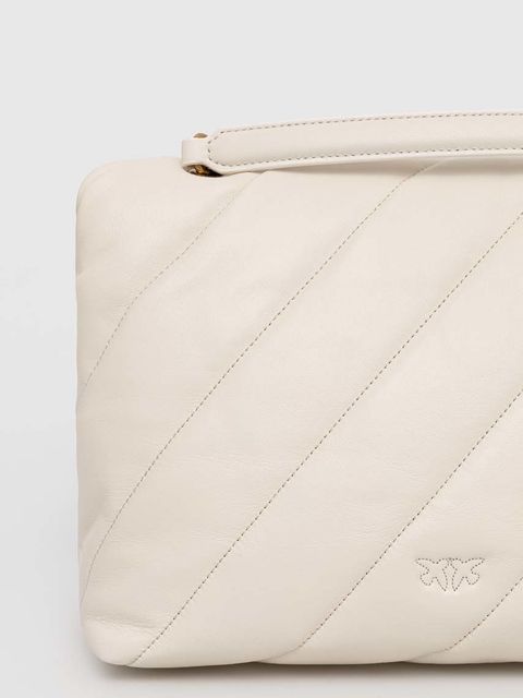 Pinko torebka skórzana kolor biały 100037.A0F2 - zdjęcie produktu nr 2