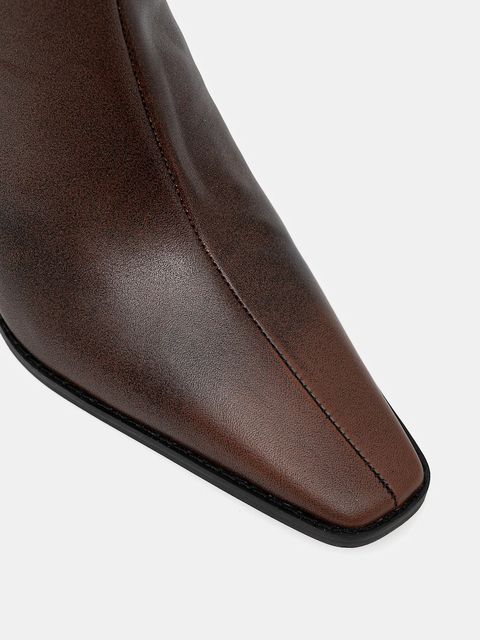 MICHAEL Michael Kors kozaki skórzane Darrah damskie kolor brązowy na słupku 40F5DRMB5L.230