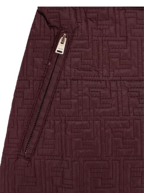 FENDI quilted mini skirt - Red