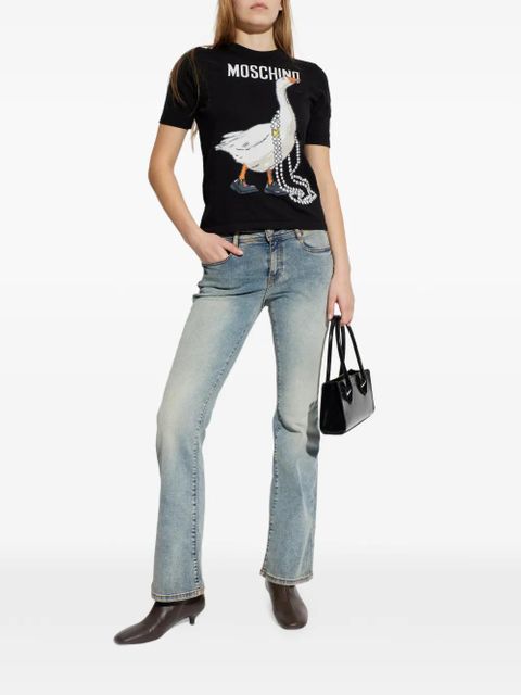 Moschino goose print T-shirt - Black - zdjęcie produktu nr 2