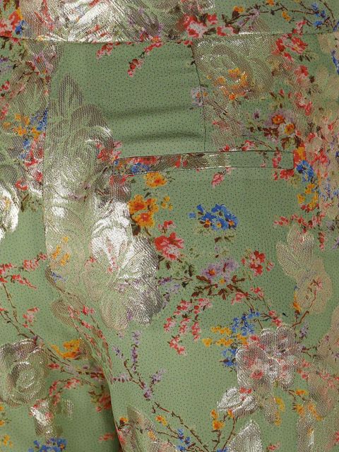 Valentino Garavani floral-pattern trousers - Green