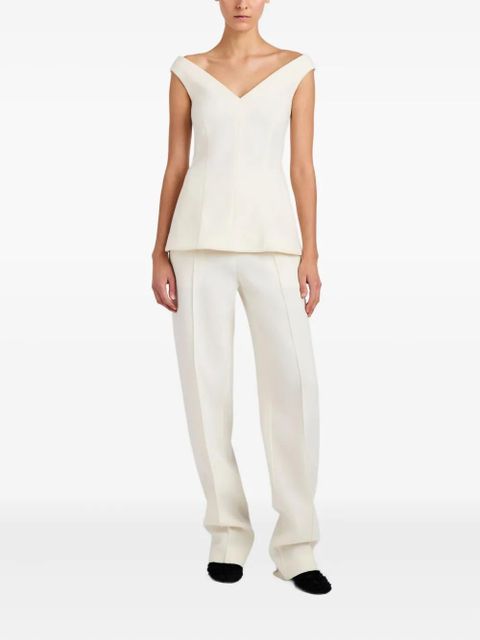Proenza Schouler Mariam V-neck top - White
