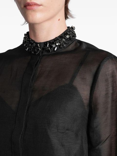 ZIMMERMANN embellished collar blouse - Black