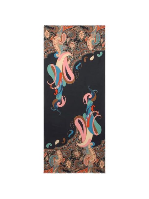 ETRO jacquard-paisley motif scarf - Blue - zdjęcie produktu nr 1