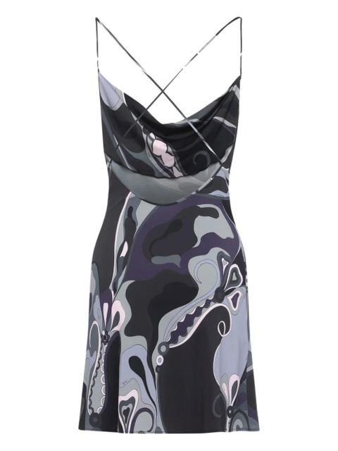 PUCCI cowl-neck abstract-print dress - Black - zdjęcie produktu nr 2