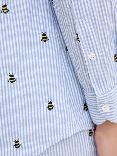 MC2 Saint Barth Brigitte bee-embroidered shirt - Blue