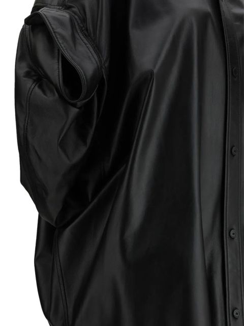 Balenciaga pocket mini shirt dress - Black