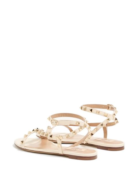 Valentino Garavani Rockstud calfskin sandals - Neutrals