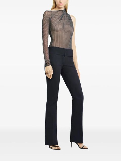 Courrèges striped mesh top - Black