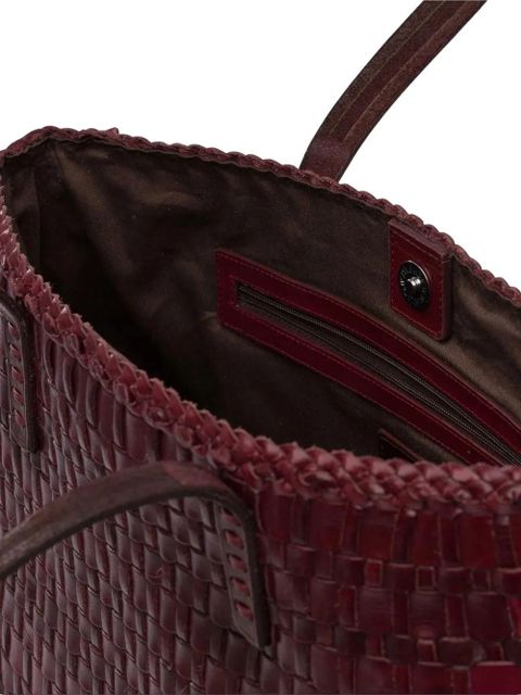 DRAGON DIFFUSION Salvage woven calf leather tote bag - Brown
