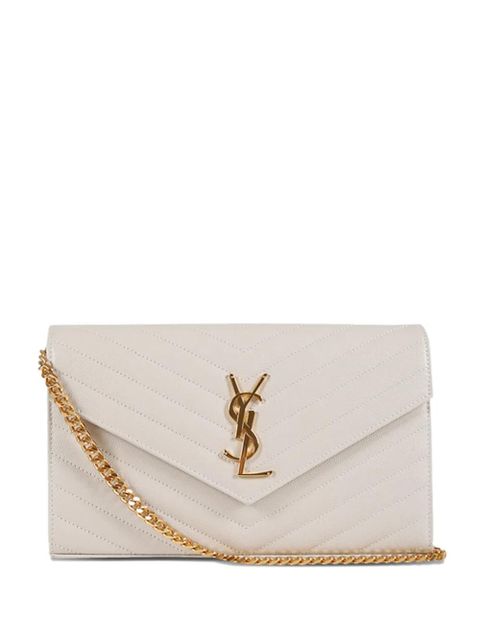 Saint Laurent Classic Cassandre chevron wallet - Neutrals - zdjęcie produktu nr 1