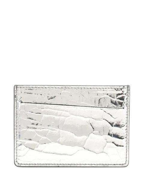 Maison Margiela textured card holder - Silver - zdjęcie produktu nr 1