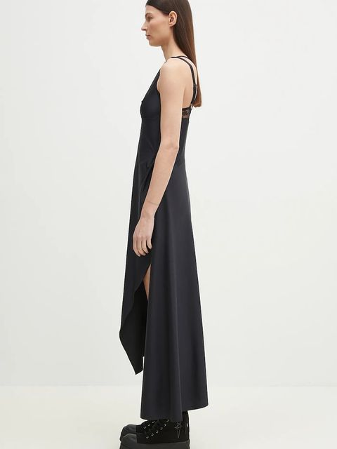 Coperni sukienka Asymmetric Long kolor czarny maxi rozkloszowana COPR135545 - zdjęcie produktu nr 2