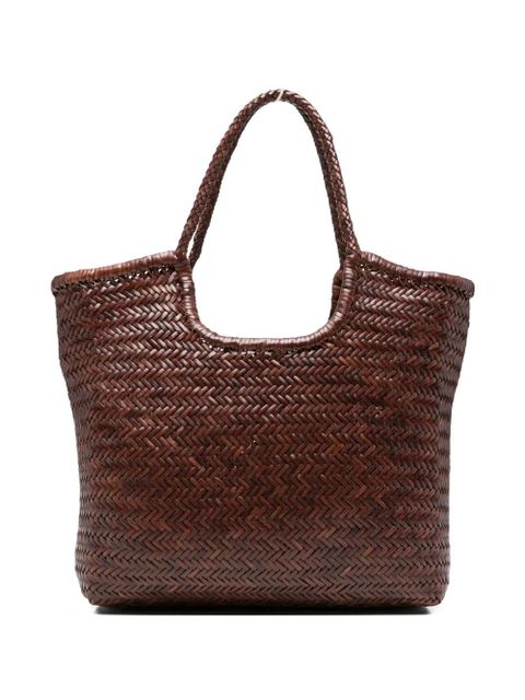 DRAGON DIFFUSION NS Diagonal Triple Jump woven tote bag - Brown - zdjęcie produktu nr 1