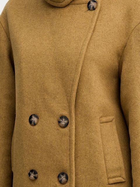 Sisley płaszcz z dodatkiem wełny kolor zielony 2LAJLN06E