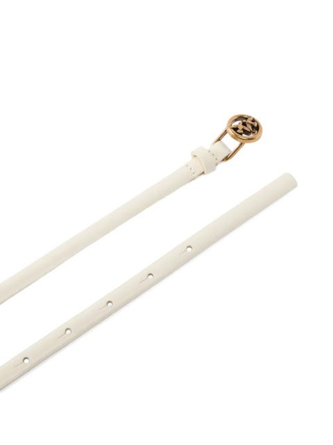 PINKO Love Birds-buckle belt - White