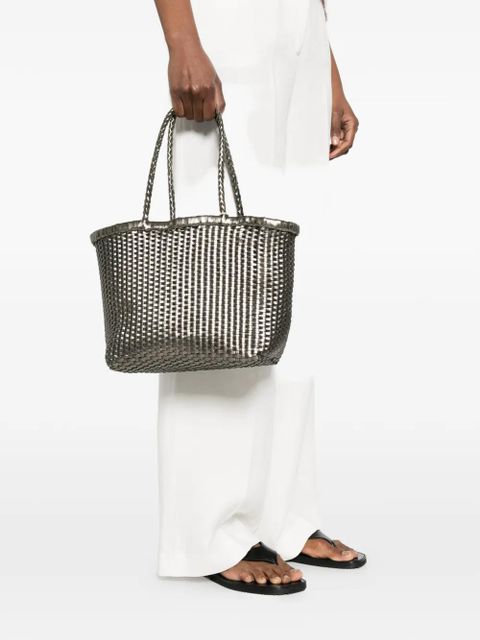 DRAGON DIFFUSION Small Grace Basket woven braided tote bag - Grey - zdjęcie produktu nr 2