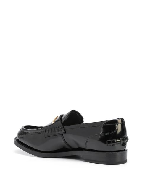 Alexander Wang embossed-logo loafers - Black