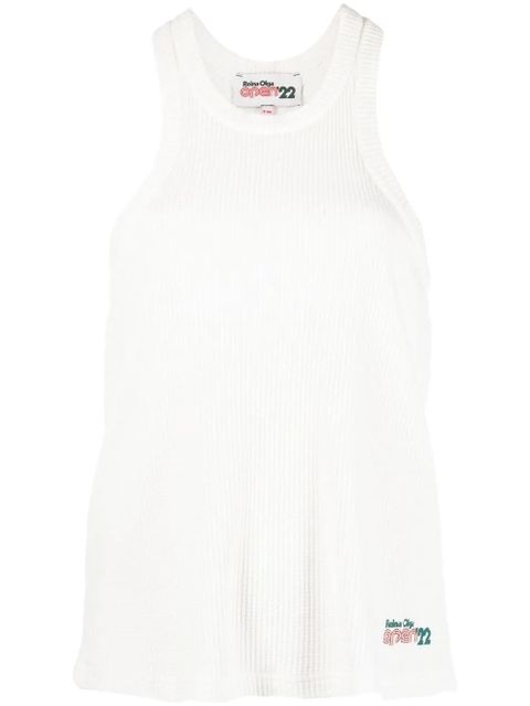 Reina Olga Venus waffle-knit tank top - White - zdjęcie produktu nr 1