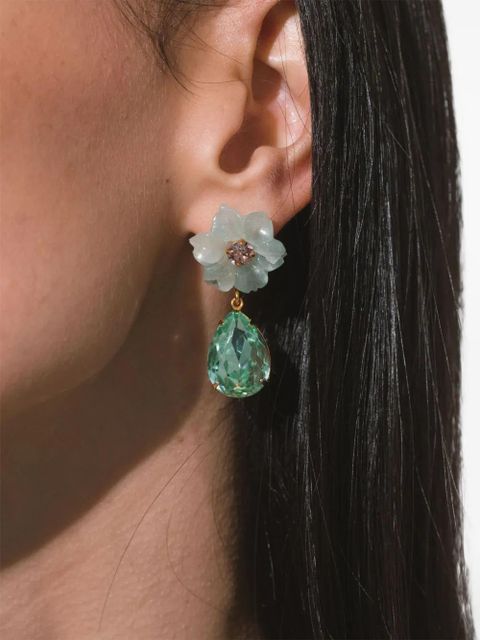 Jennifer Behr Juna flower-drop earrings - Gold