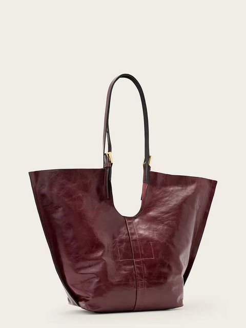 AllSaints torebka skórzana ARA kolor czerwony W284XD