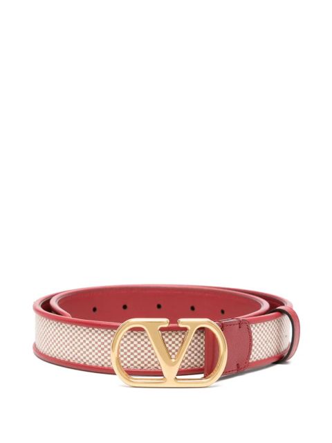 Valentino Garavani Vlogo leather belt - Red