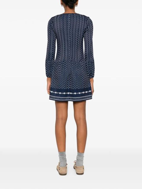 Maje polka dot mini dress - Blue