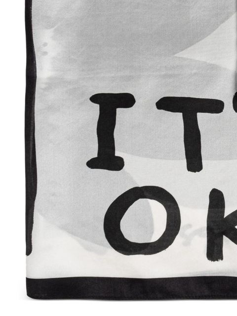 Marc Jacobs x David Shrigley It's Okay scarf - White - zdjęcie produktu nr 2