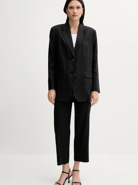 United Colors of Benetton spodnie damskie kolor czarny proste high waist 4NPHDF09D