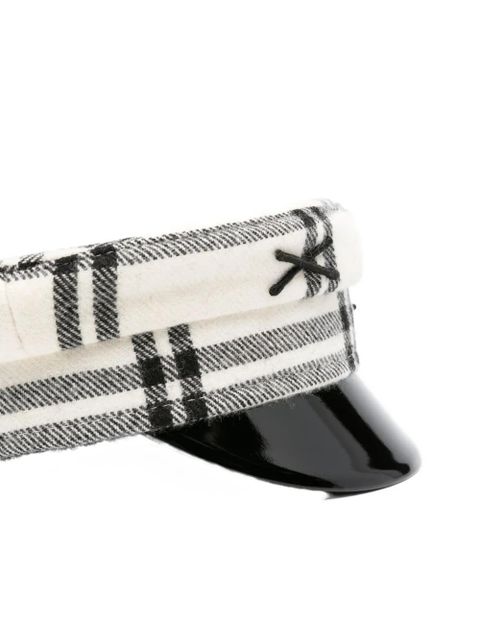 Ruslan Baginskiy checked-pattern beret - White - zdjęcie produktu nr 2