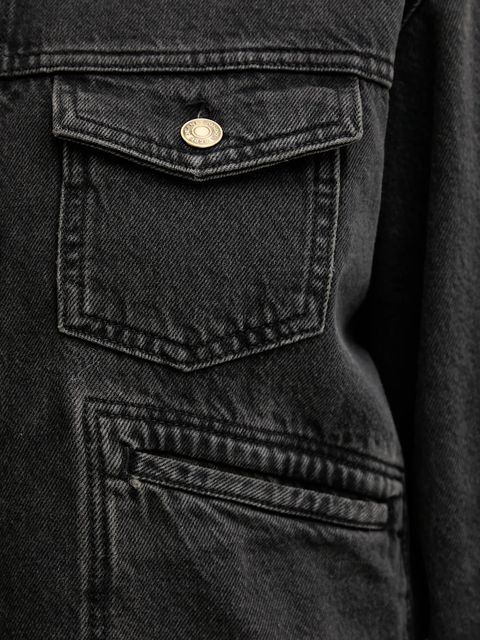 Pepe Jeans kurtka jeansowa kolor czarny przejściowa oversize PL40243329W0