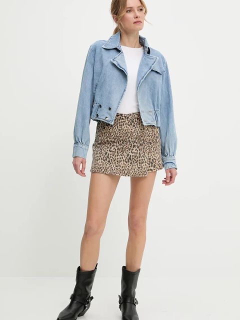 Answear.LAB kurtka jeansowa kolor niebieski przejściowa oversize