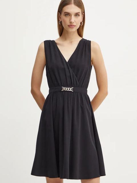 Morgan sukienka RURBAL kolor czarny mini rozkloszowana RURBAL