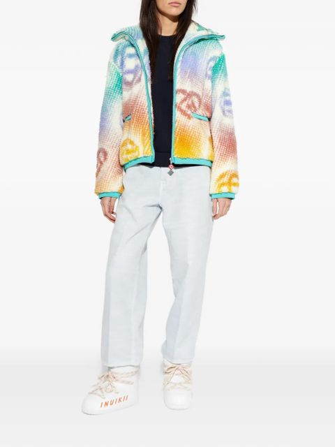 Casablanca monogram-pattern zip-up jacket - White - zdjęcie produktu nr 2