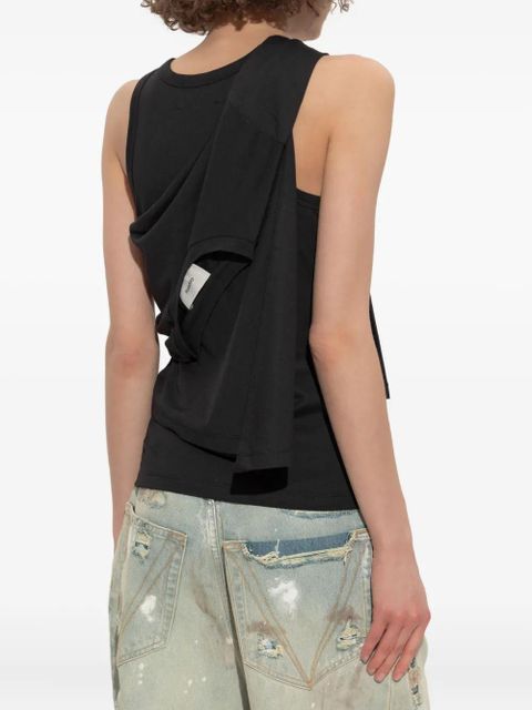 Coperni layered tank top - Black