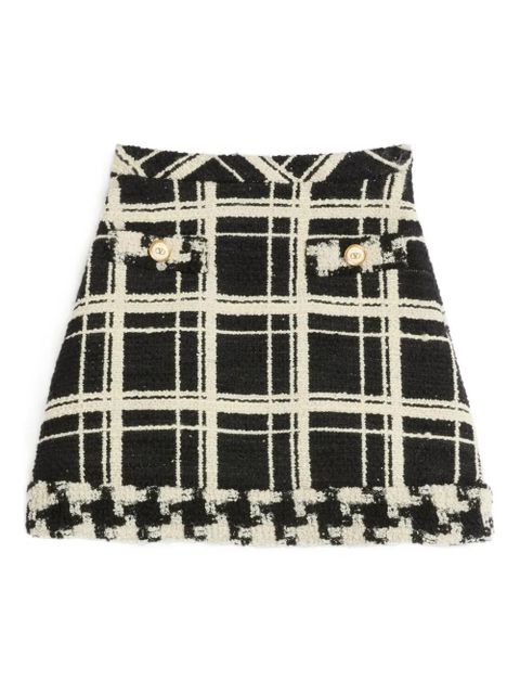 Valentino Garavani checked tweed mini skirt - Black - zdjęcie produktu nr 1