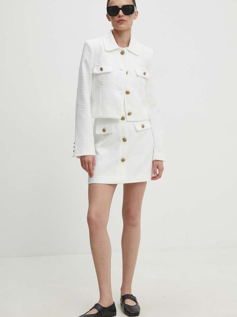 Answear.LAB spódnica kolor biały mini rozkloszowana