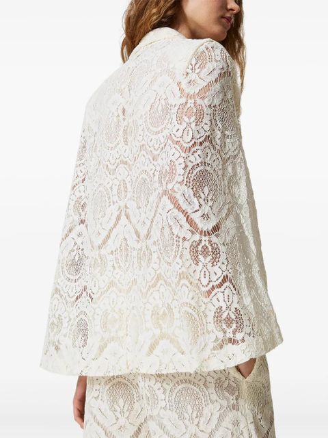 TWINSET lace blazer - White