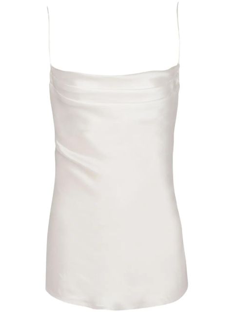 Balmain draped satin top - White - zdjęcie produktu nr 1