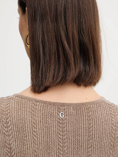 Guess sukienka MORGAN kolor beżowy mini rozkloszowana W5BK79 Z3902