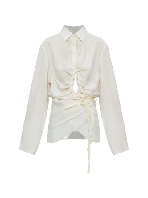 Maison Margiela tie-waist shirt - Neutrals - zdjęcie produktu nr 1
