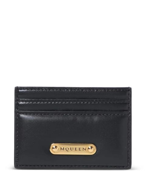 Alexander McQueen logo-plaque cardholder - Black - zdjęcie produktu nr 1