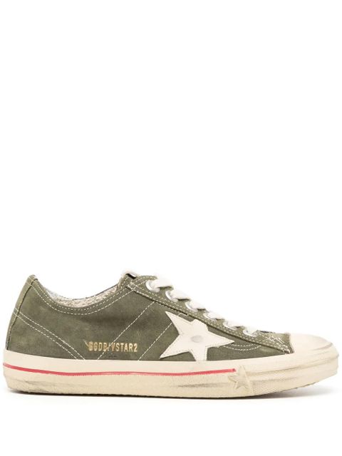 Golden Goose V-Star leather sneakers - Green - zdjęcie produktu nr 1