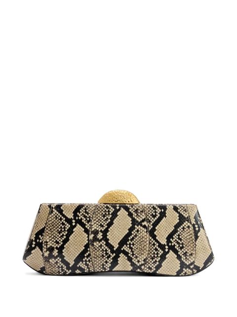Giuseppe Zanotti Eve closure chain clutch bag - Neutrals